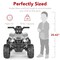 Best Choice Products 12V Kids Ride-On ATV Quad w/ Bluetooth, 2.4mph Max, Treaded Tires, LED Lights, Radio